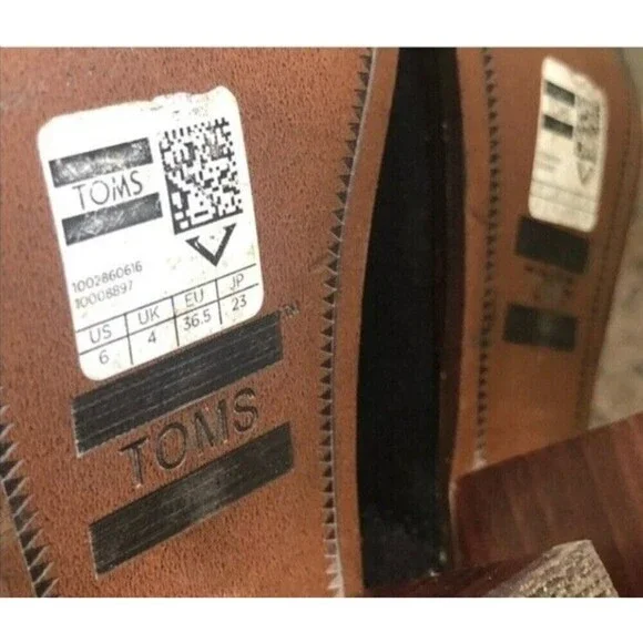 TOMS Leila Black Suede Ankle Boot Women's Shoes Size 6 Pull On Booties Zipper - Picture 8 of 8